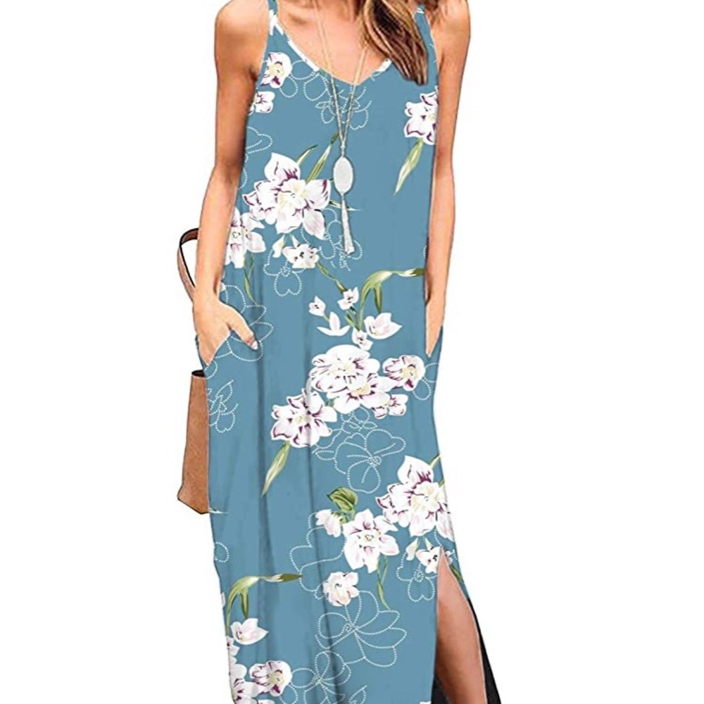 Women Casual Summer Loose Long Dress Beach - Picture 5 of 6
